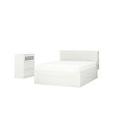 Ikea BRIMNES Bettrahmen mit Stauraum und Kommode mit 3 Schubladen.