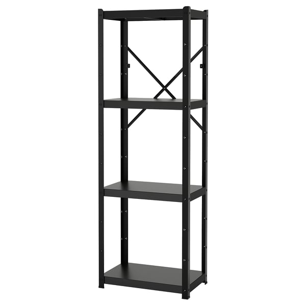BROR Regal, schwarz, 65x40x190 cm