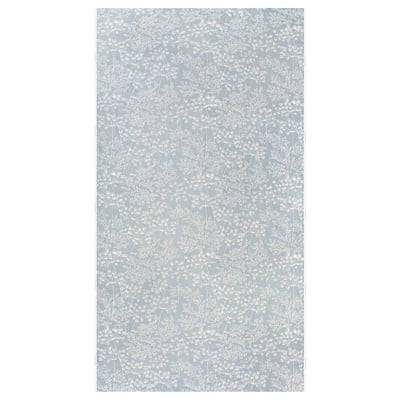 DAGGBJÖRNBÄR-Stoff , grau mit weißen Blumenmustern, recycelte Baumwolle, rechteckig, perfekt für Bastelarbeiten.