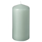 DAGLIGEN Blockkerze duftneutral, hell graugrün, 14 cm40 Std