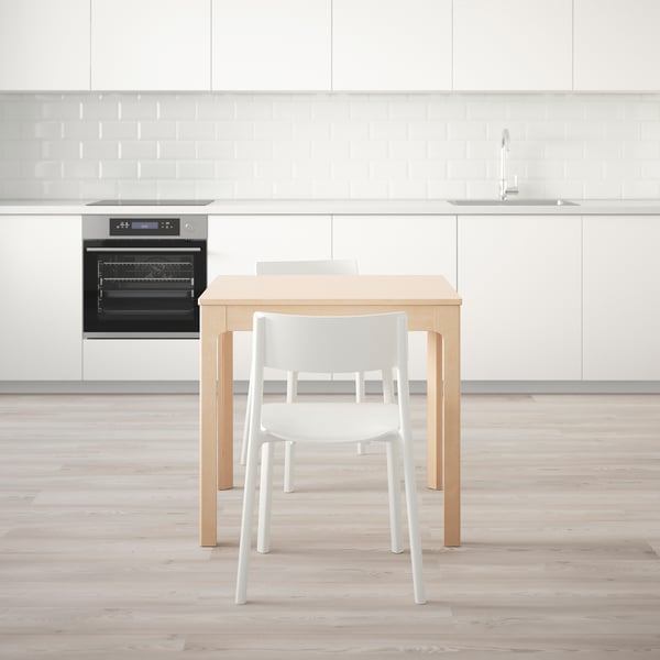 EKEDALEN / JANINGE Tisch und 2 Stühle - Birke, weiß - IKEA Deutschland
