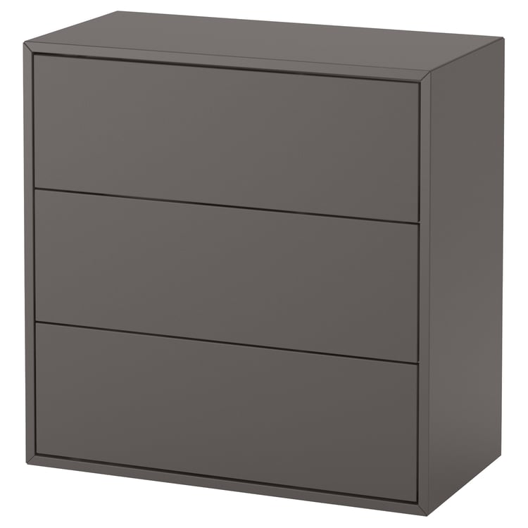 Ikea Schrank Mit Türen Und Schubladen EKET Schrank mit 3 Schubladen, dunkelgrau, 70x35x70 cm - IKEA Deutschland