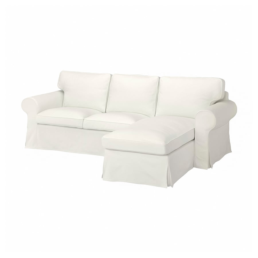 EKTORP Bezug 3erSofa, Mit Récamiere/Blekinge weiß IKEA Deutschland