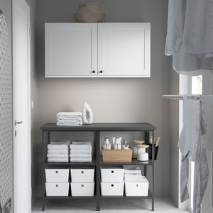 ENHET Aufbewkombi für Wand - anthrazit/weiß Rahmen - IKEA Deutschland