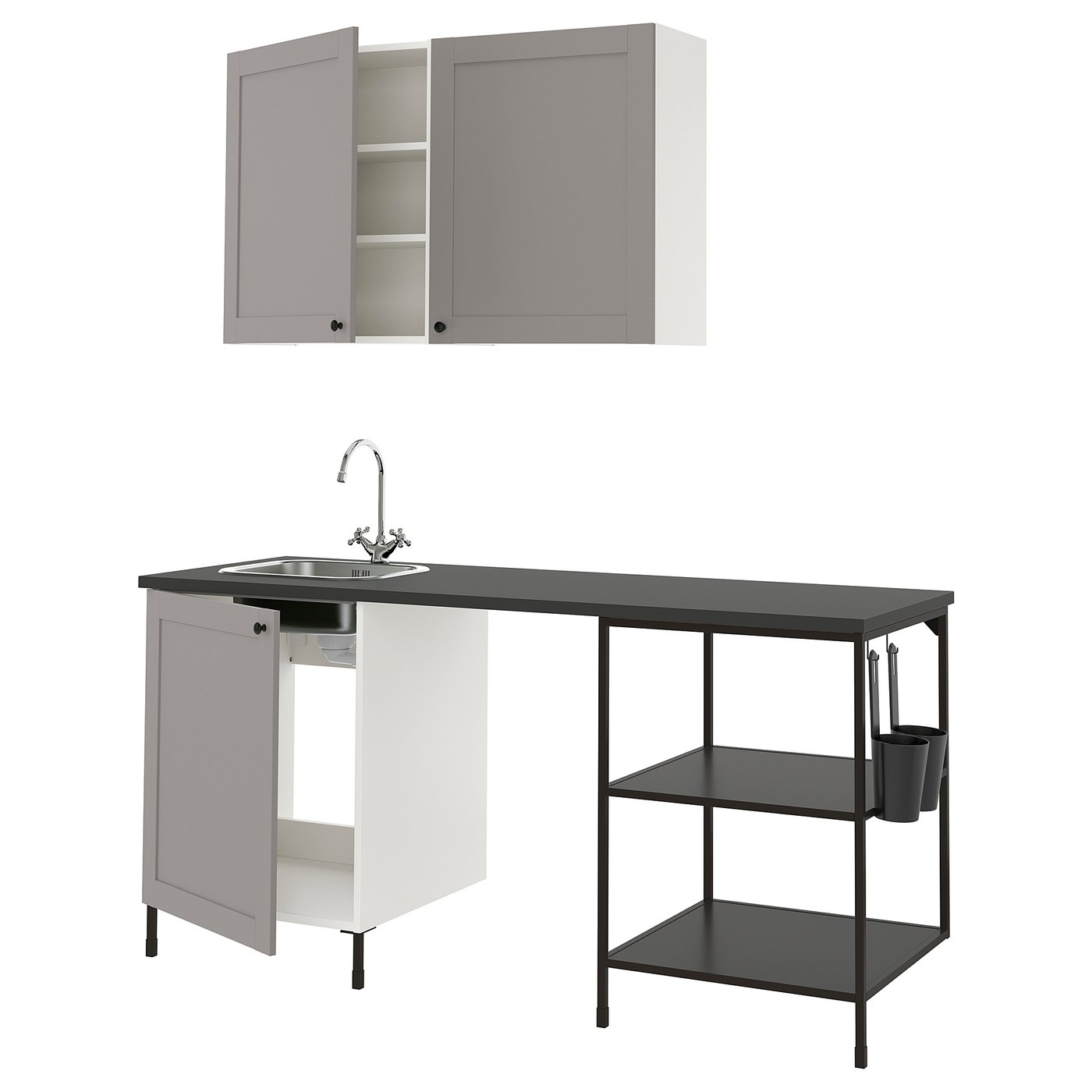 ENHET Küche - anthrazit, grau Rahmen - IKEA Deutschland