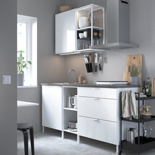 ENHET Küche - weiß, Hochglanz weiß - IKEA Deutschland
