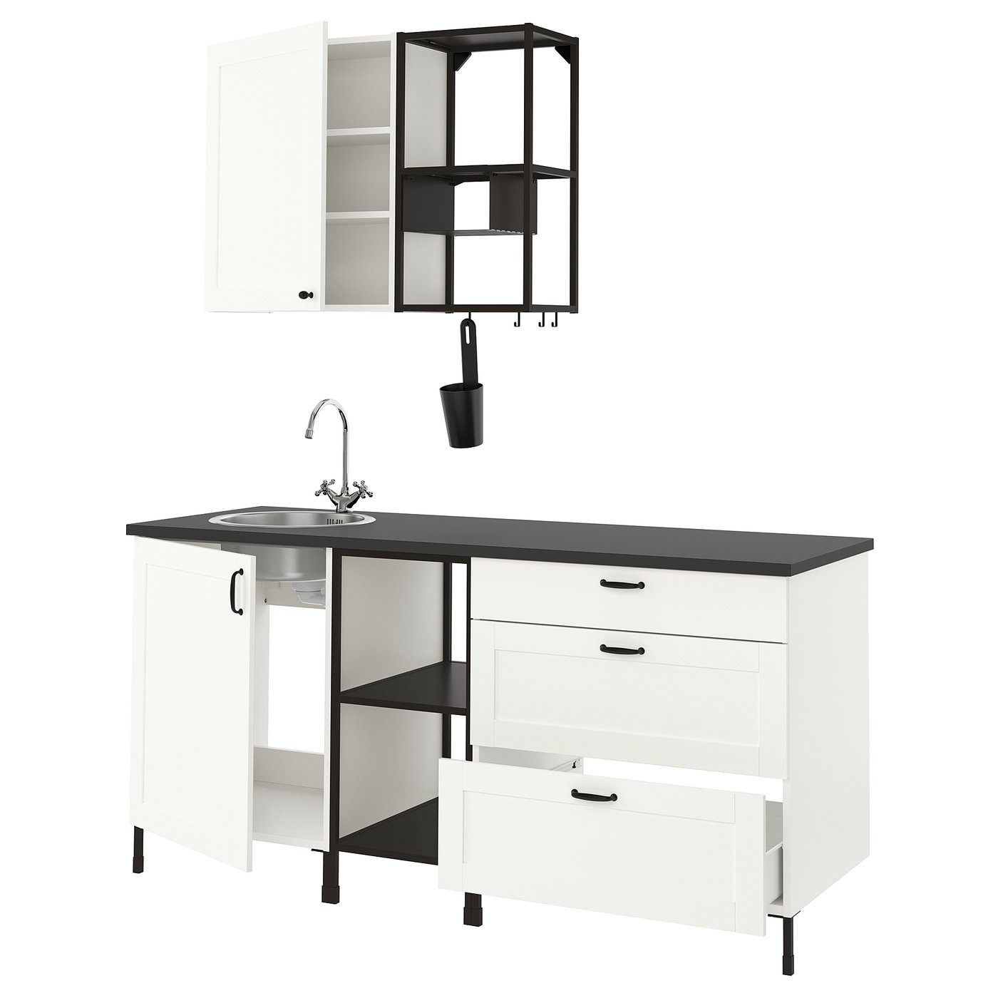 ENHET Küche - anthrazit, weiß Rahmen - IKEA Deutschland