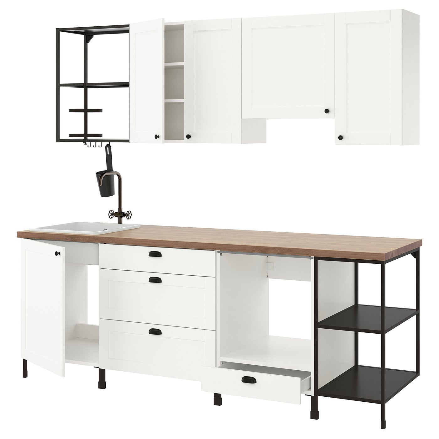 ENHET Küche - anthrazit/weiß Rahmen - IKEA Deutschland
