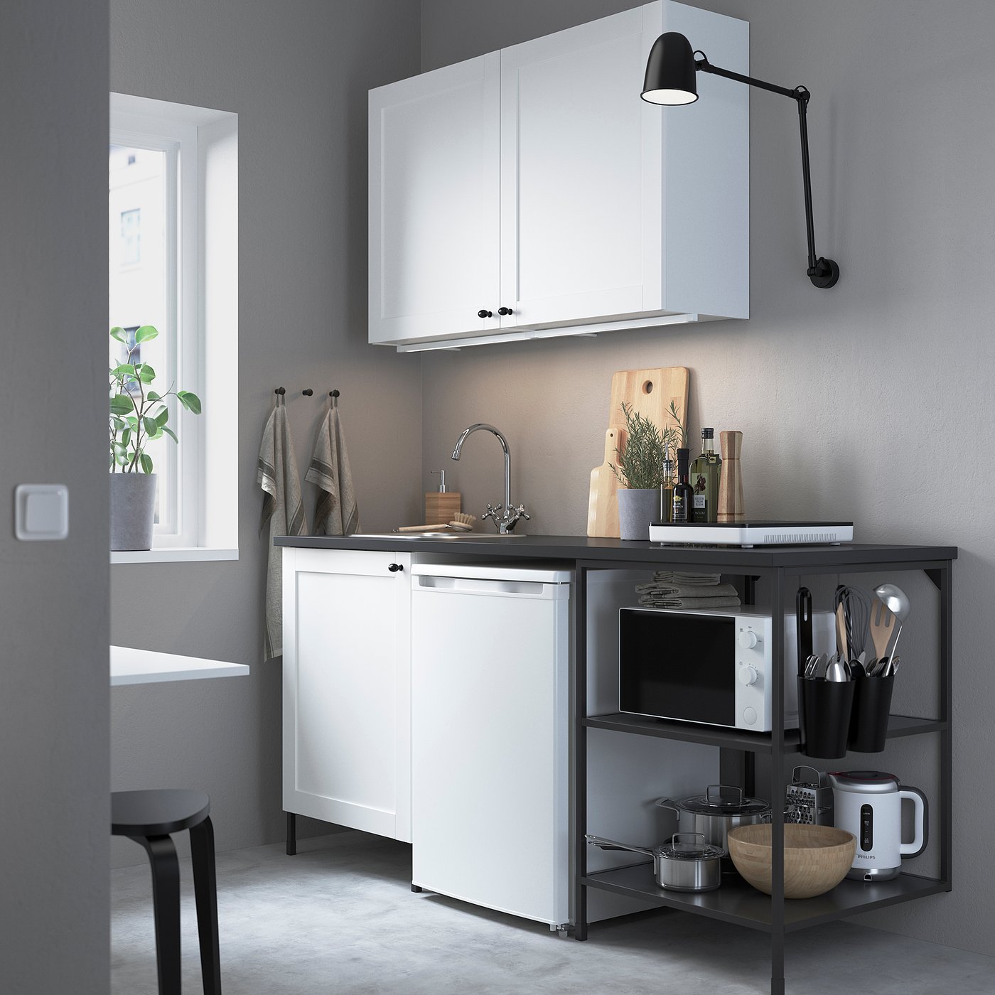 ENHET Küche - anthrazit/weiß Rahmen - IKEA Deutschland