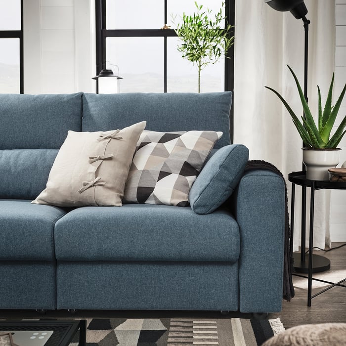 ESKILSTUNA 3er-Sofa, Mit récamiere/gunnared blau - IKEA Deutschland