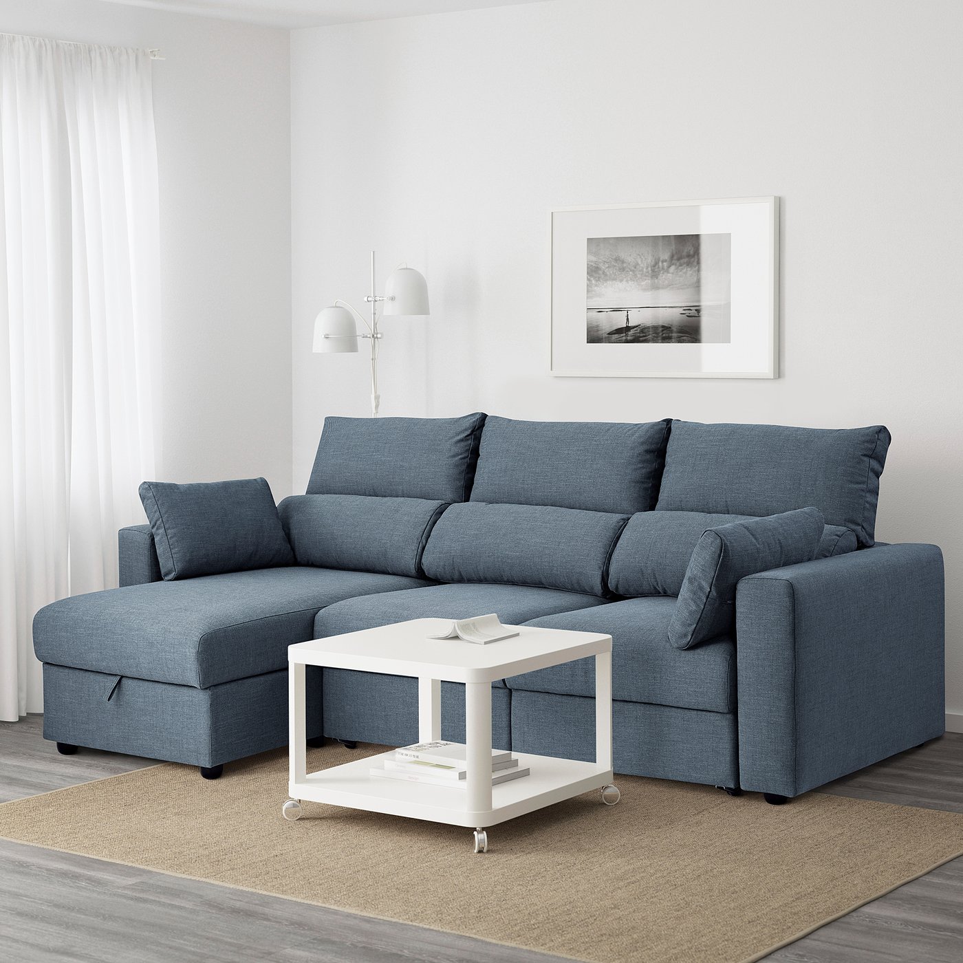 Eskilstuna 3er Sofa Mit Recamiere Gunnared Blau Ikea Deutschland