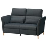 Modernes graues FAMMARP Sofa, schlankes Design, Stoff und Holz, verstellbar.