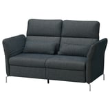 Graues verstellbares Sofa mit verchromten Beinen