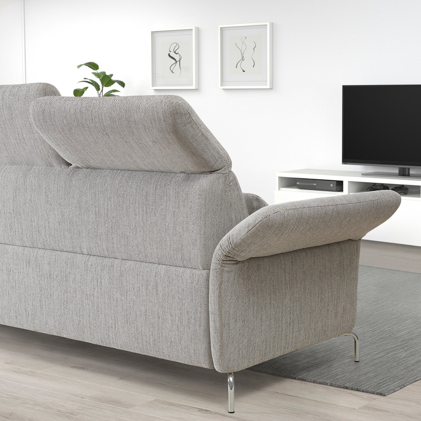 Thumbnail - IKEA FAMMARP 3er-Sofa Metall/Viarp beige/braun Metall/Viarp beige/braun