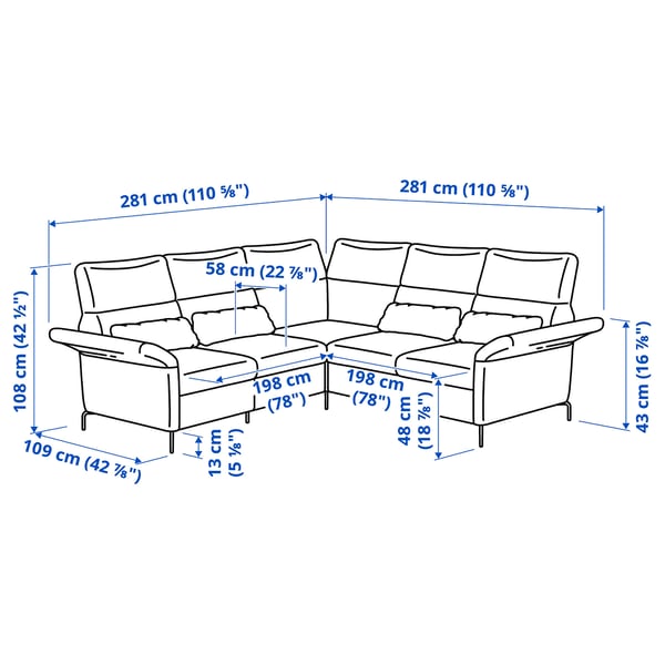 Abbildung mit Maßen für das Produkt: FAMMARP.