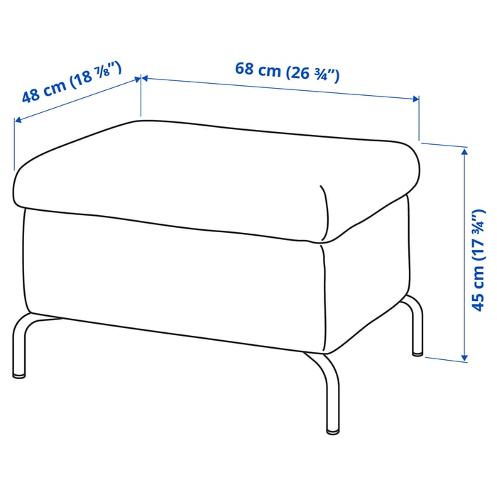 FAMMARP Hocker mit Aufbewahrung - Metall/Viarp beige/braun - IKEA