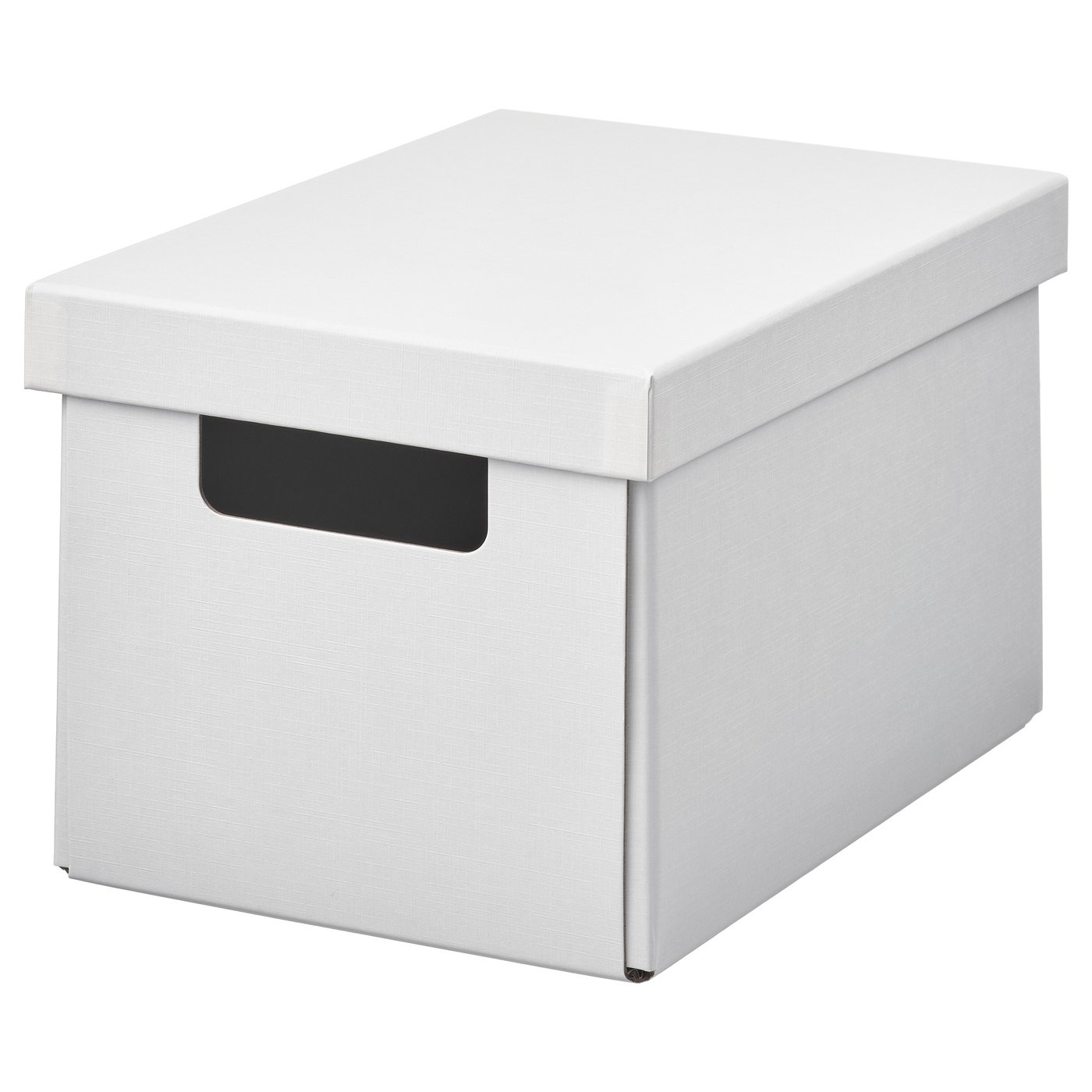 IKEA FJÄDERHARV Kasten mit Deckel weiß 18x25x16 cm