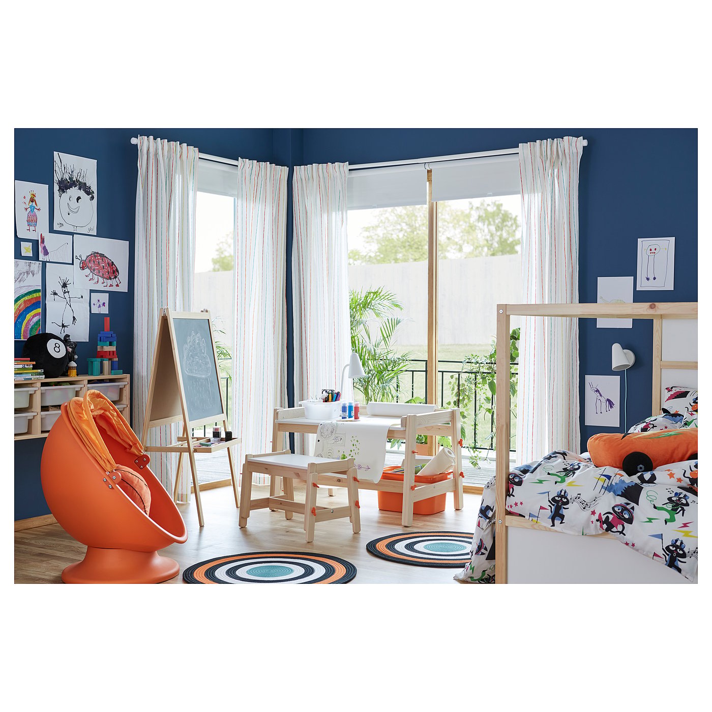 IKEA FLISAT Kinderschreibtisch aus Massivholz; verstellbar Kinderzimmer Tisch