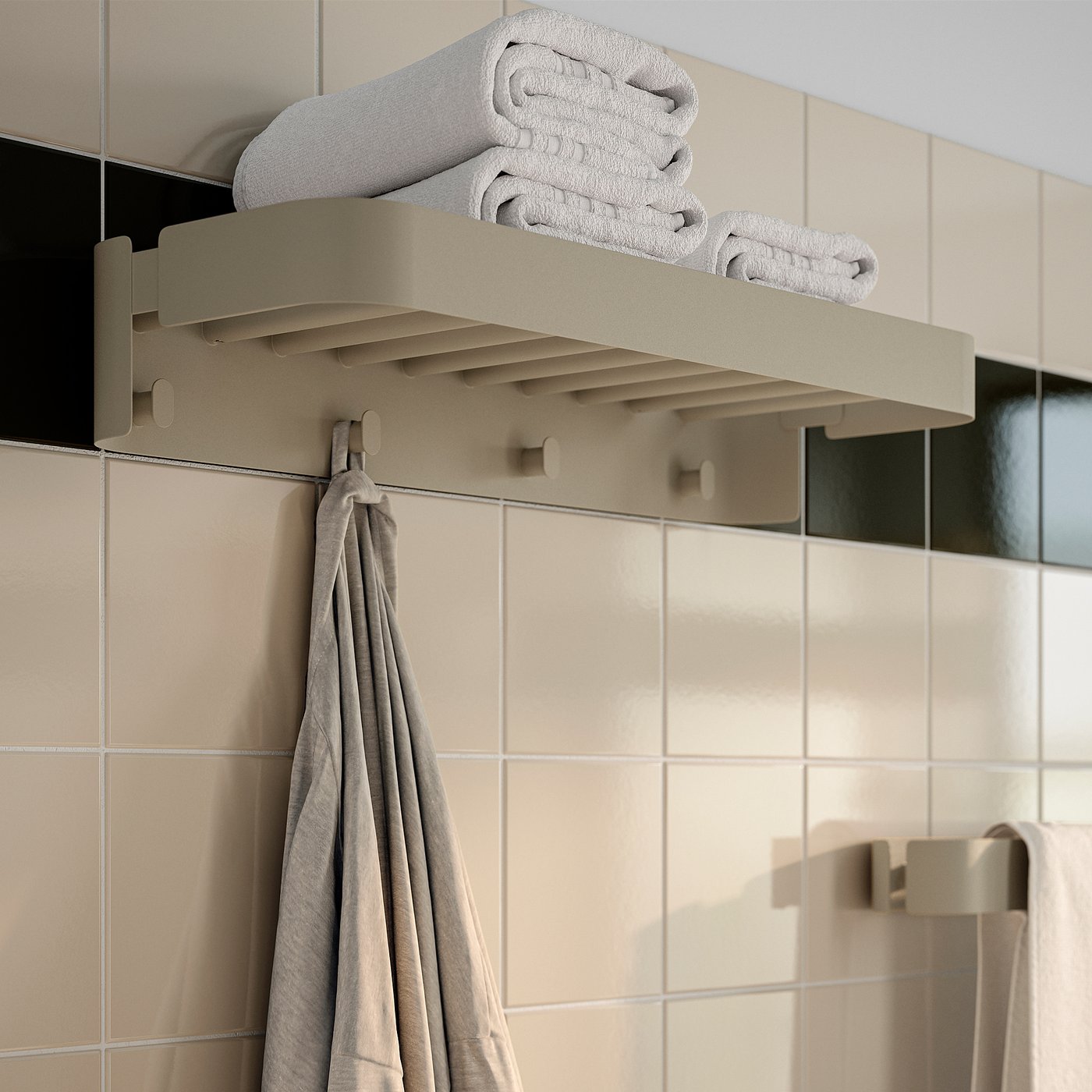 Thumbnail - IKEA FLORSJÖN Wandregal mit 4 Haken beige