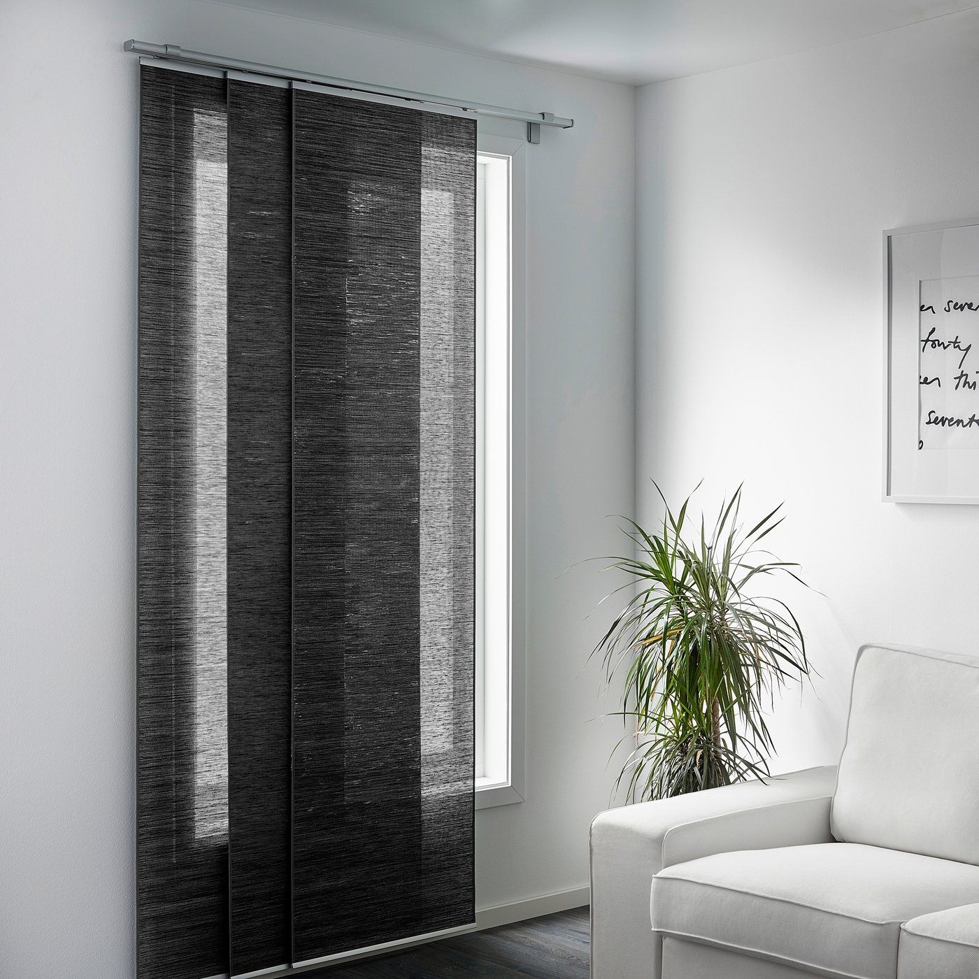 Fonsterviva Schiebegardine Dunkelgrau 60x300 Cm Ikea Deutschland