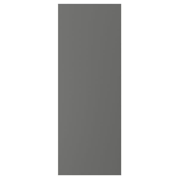 Eine rechteckige, dunkelgraue FÖRBÄTTRA-Platte. Diese Spanplatte hat eine Kunststoffkante und ein glattes, flaches Design, ideal für verschiedene Oberflächen.