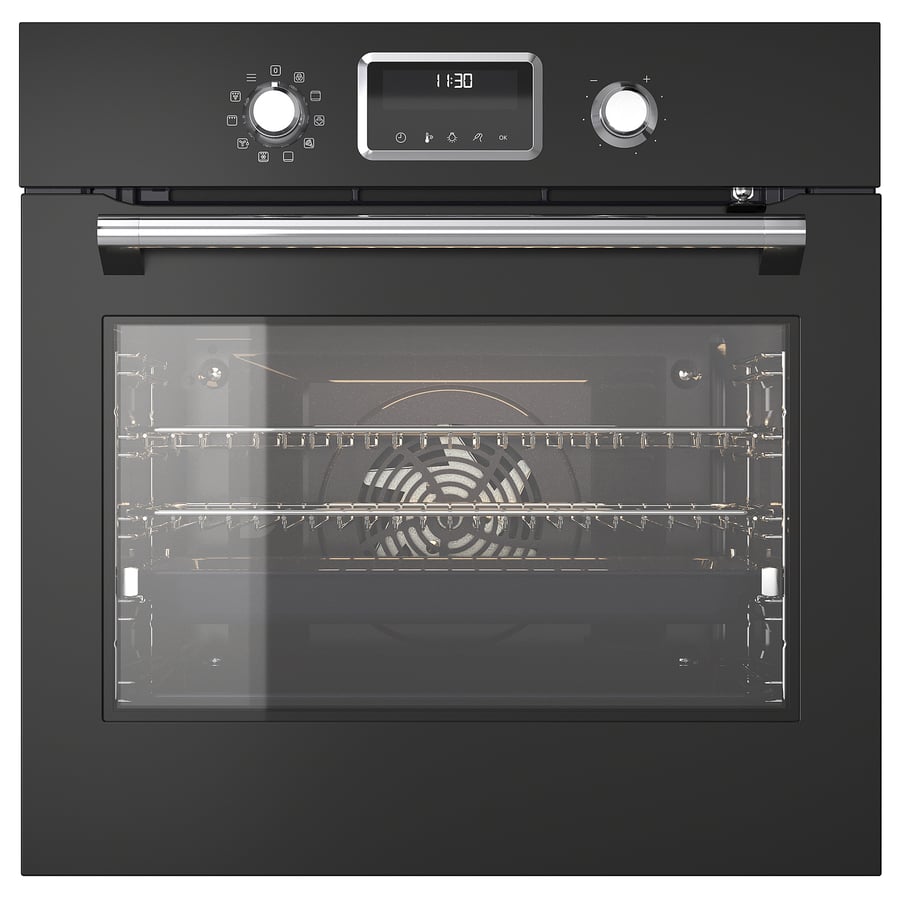 FORNEBY Heißluftofen m Dampfzufuhr, pyrolytisch IKEA 700/schwarz IKEA