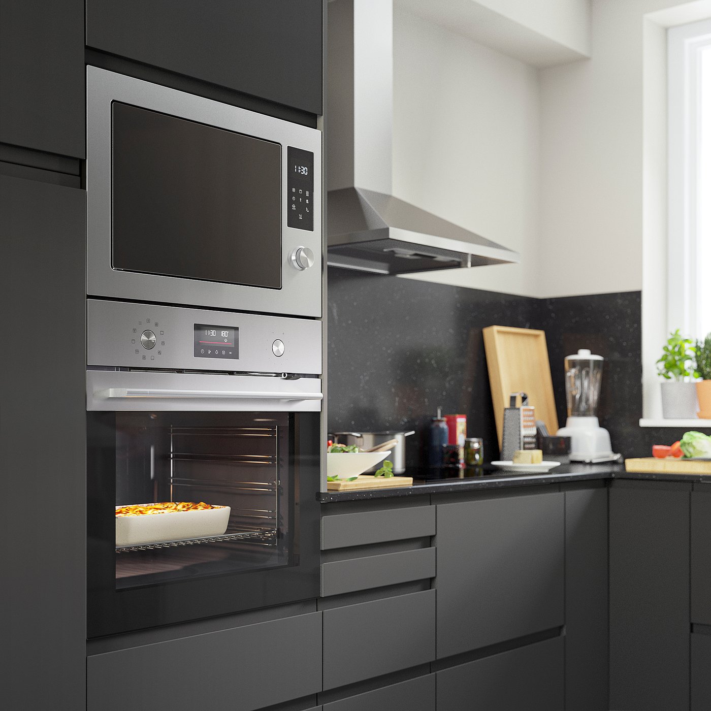 FRILLESBO Heißluftofen, pyrolytisch Zusatzfunktion Dampfgaren/stahlfarben IKEA 500