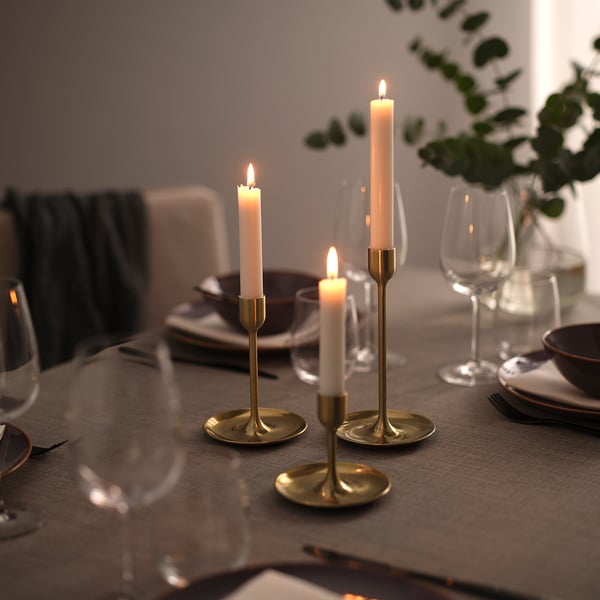 FULLTALIG Kerzenständer 3er-Set, messingfarben