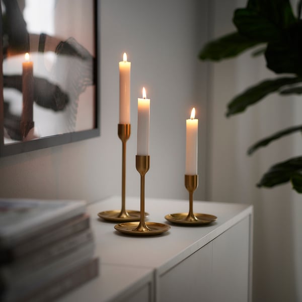 FULLTALIG Kerzenständer 3er-Set, messingfarben