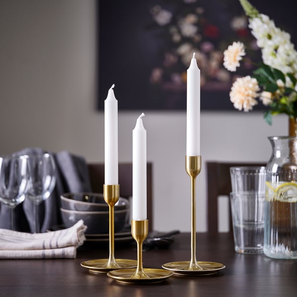 FULLTALIG Kerzenständer 3er-Set, messingfarben