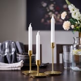 FULLTALIG Kerzenständer 3er-Set, messingfarben