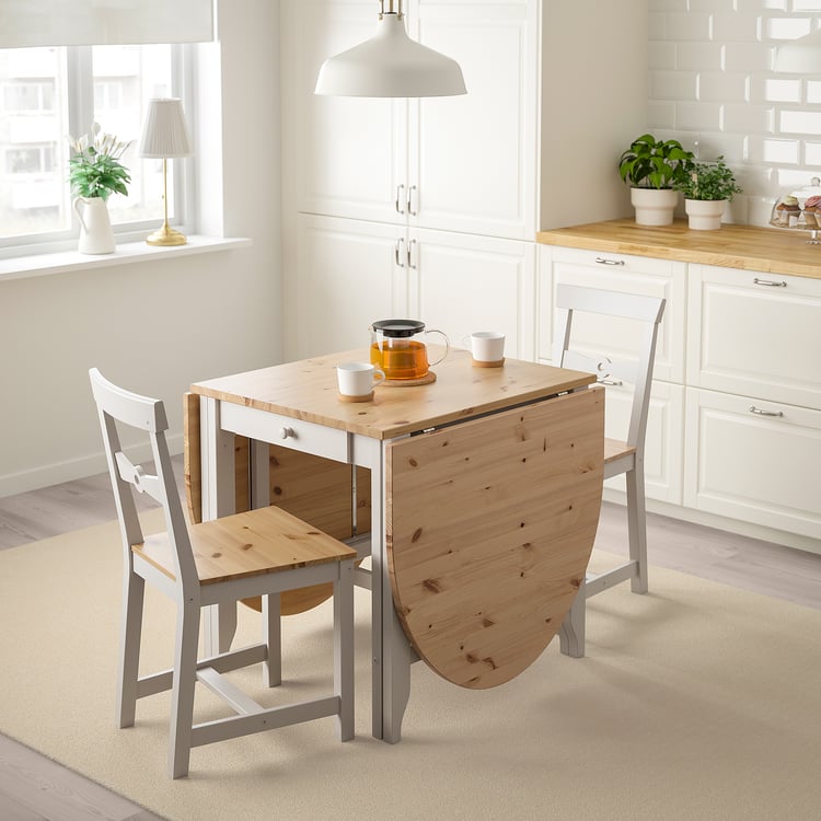 GAMLEBY Klapptisch, Antikbeize hell/grau, 67/134/201x78 cm - IKEA