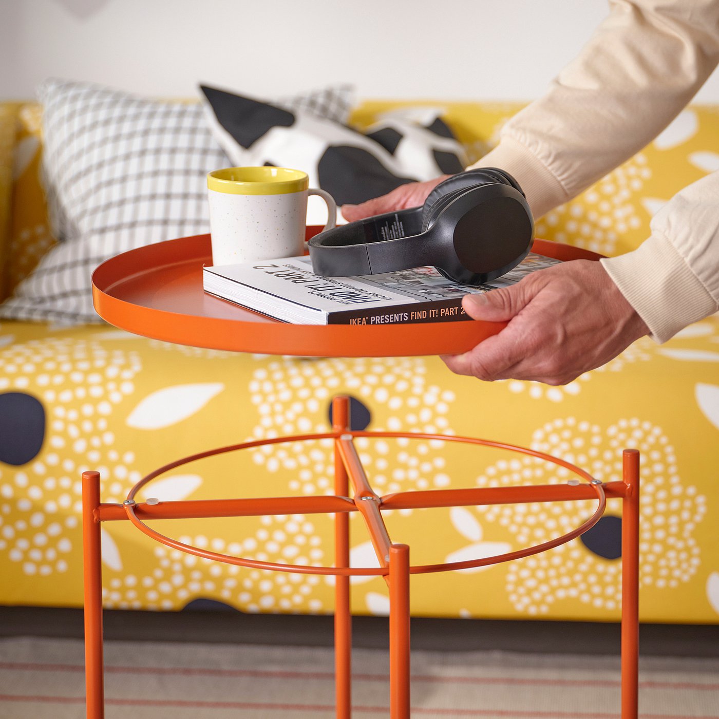 Thumbnail - IKEA GLADOM Tabletttisch leuchtend orange