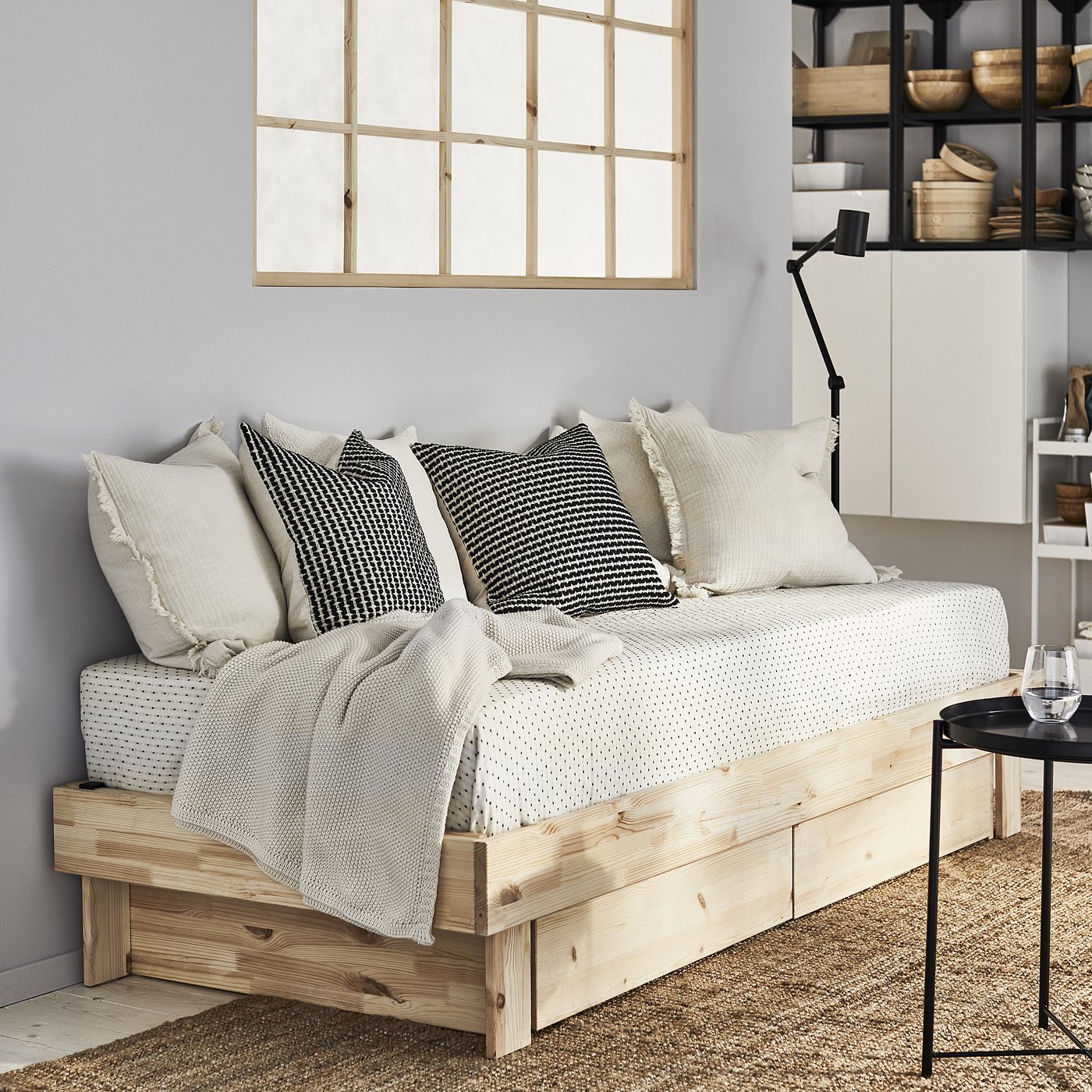 Thumbnail - IKEA GLAMBERGET Schlafzimmermöbel 2er-Set Kiefer/Katorp beige