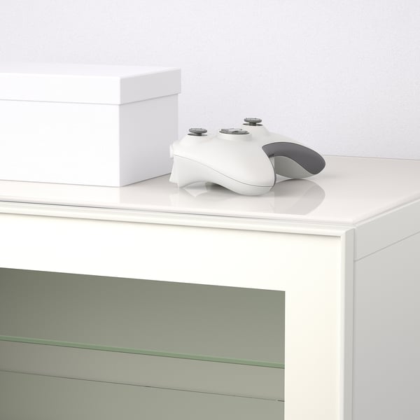 Glassvik Vitrinentur Weiss Klarglas 60x64 Cm Ikea Deutschland