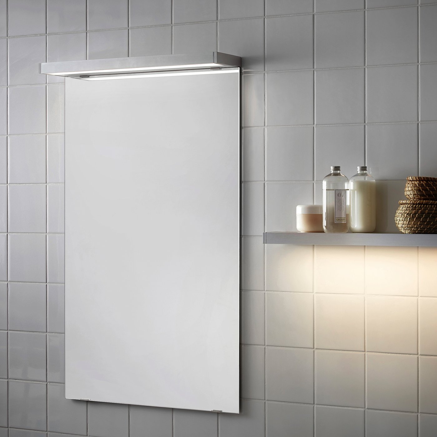 badezimmer lampe leuchte ikea godmorgon led schrank