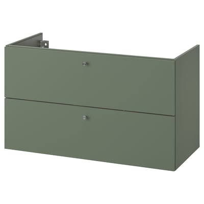 GODMORGON Waschbeckenschrank/2 Schubl. - Gillburen graugrün - IKEA