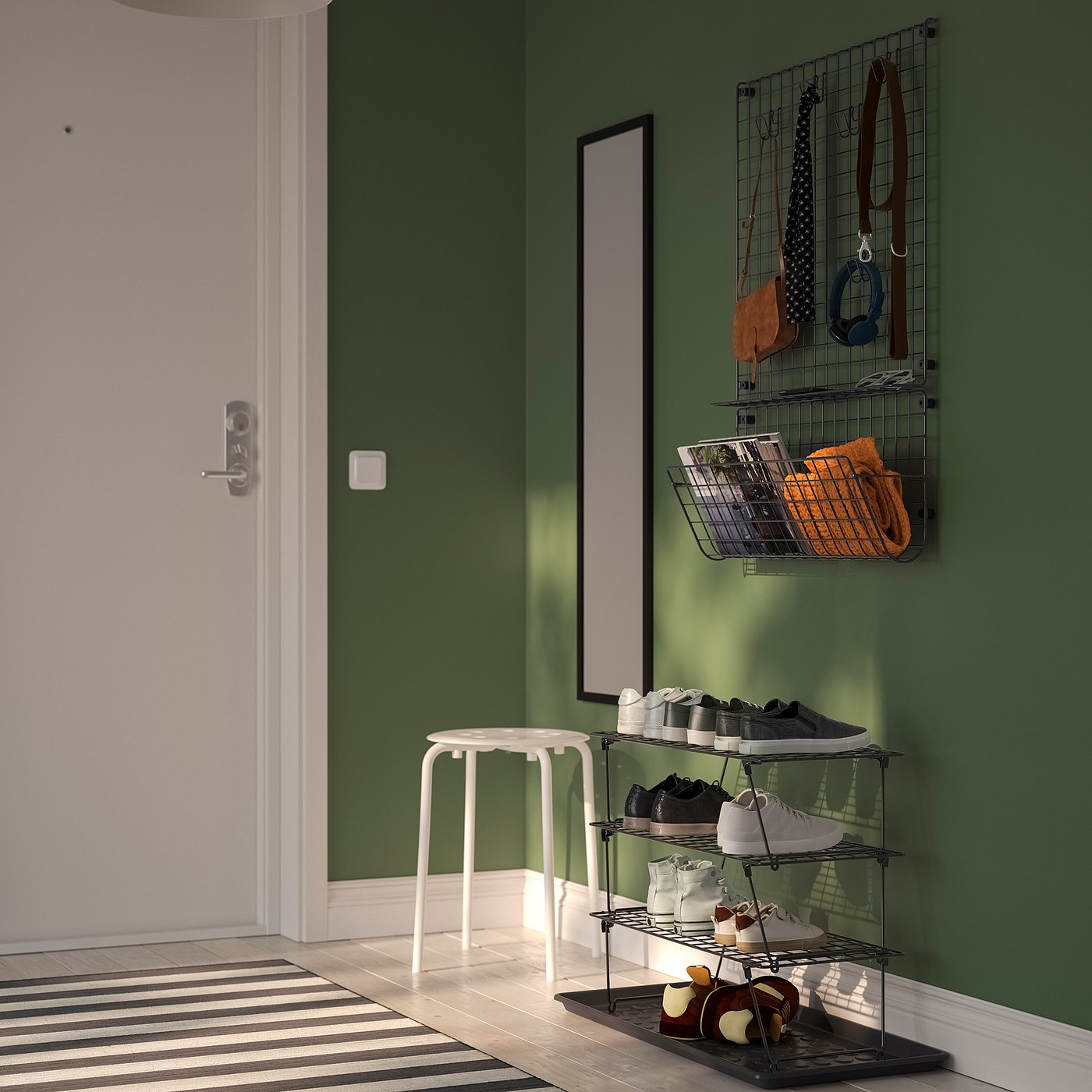 Thumbnail - IKEA GREJIG / BAGGMUCK Flur-Set, 6-tlg. grau