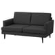 GRILLSTORP: dunkelgraues, modernes, 2-Sitzer-Sofa mit hohen Beinen.