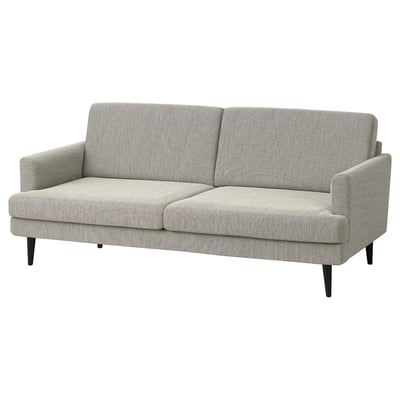 Modernes graues GRILLSTORP-Sofa mit klaren Linien, bequemem Sitz, hohen Beinen für eine einfache Reinigung, elegant für den Wohnraum.