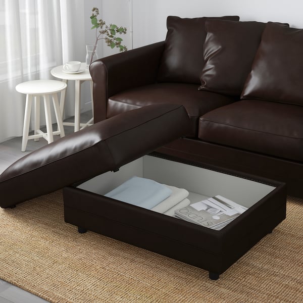 GRÖNLID Hocker mit Aufbewahrung - Kimstad dunkelbraun - IKEA