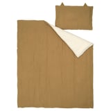 GULDVÄVARE Babybett-Set 3-tlg., dunkelgelb/beige, 70x140 cm
