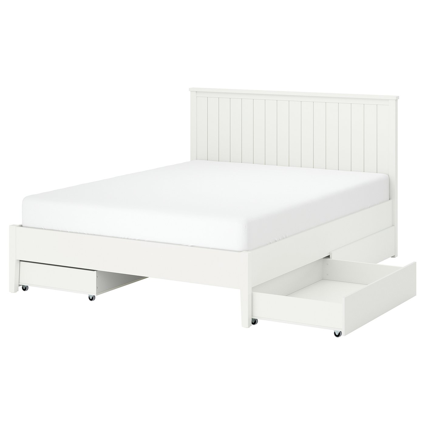IKEA GULLABERG Bettgestell +4 Schubl/Mitba/Fedhzra weiß/Luröy