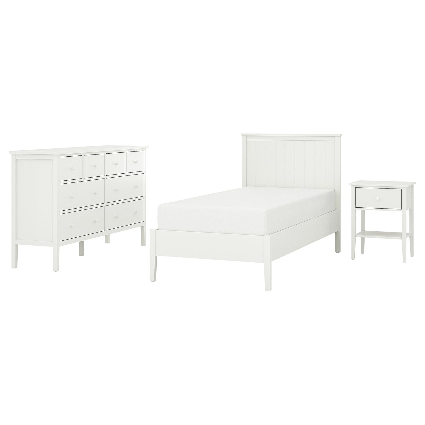 IKEA GULLABERG Schlafzimmermöbel 3er-Set weiß