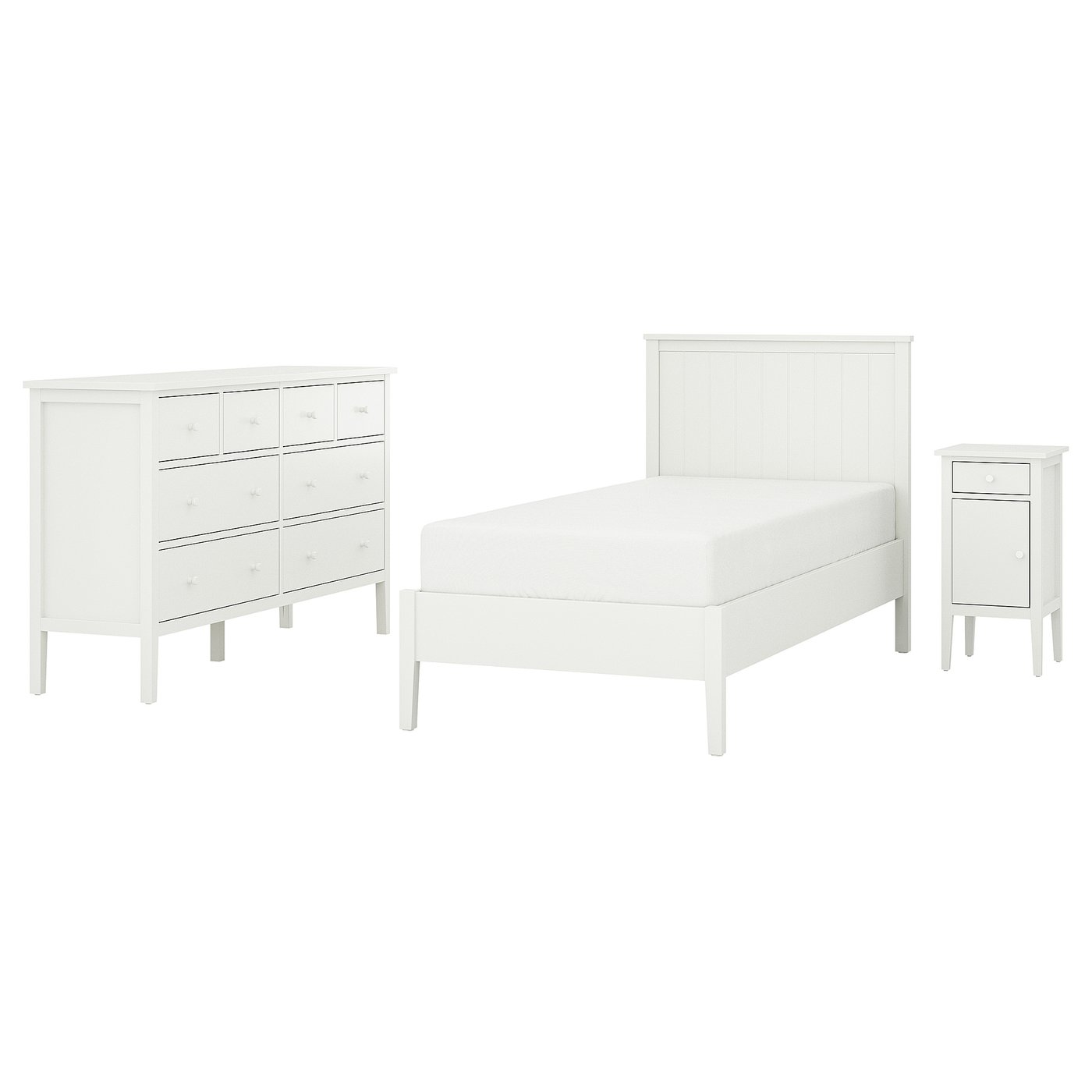 IKEA GULLABERG Schlafzimmermöbel 3er-Set weiß