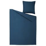 HAMPFLOCKEL Bettwäsche-Set, 2-teilig, dunkelblau, 140x200/80x80 cm