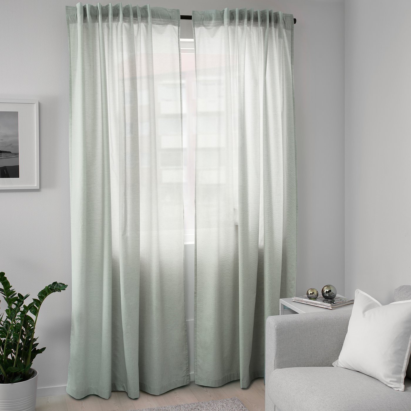 Hannalill 2 Gardinenschals Hellgrun Ikea Deutschland