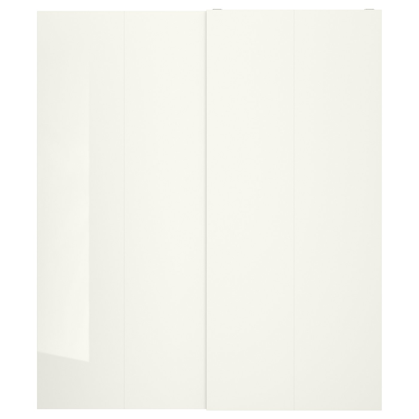 HASVIK Schiebetürpaar - Hochglanz, weiß - IKEA