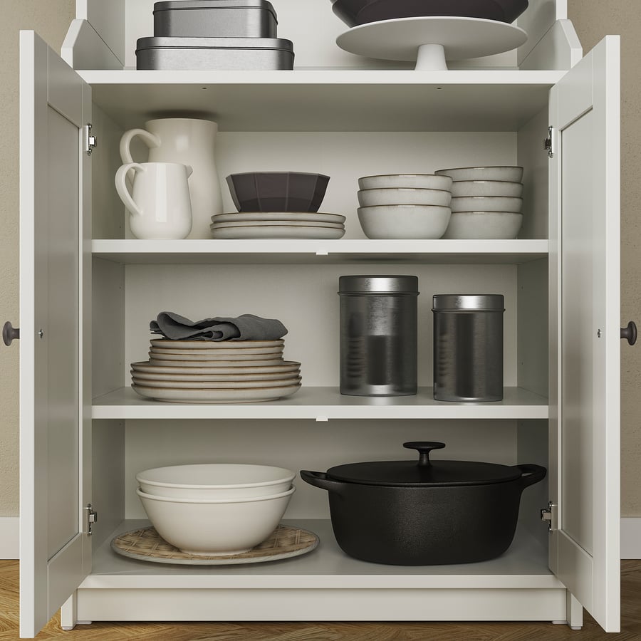 HAUGA Schrank mit 2 Türen, weiß, 70x116 cm - IKEA Deutschland