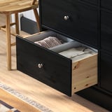 HAVSTA Kommode mit 6 Schubladen, schwarz, 121x47x89 cm